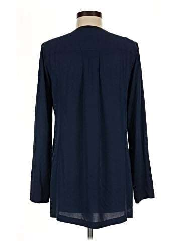 Donna Karan New York Long Sleeve Silk Top (view 2)