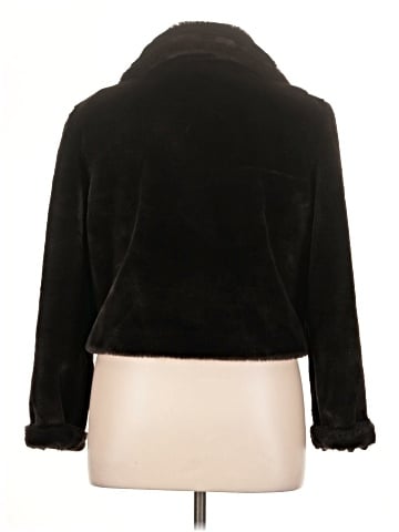 Black Rivet Faux Fur Jacket (view 2)