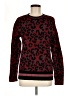 Central Park West Animal Print Burgundy Red Pullover Sweater Size M - photo 1