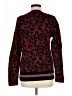 Central Park West Animal Print Burgundy Red Pullover Sweater Size M - photo 2