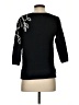 Field Flower Floral Black Pullover Sweater Size S - photo 2
