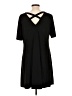 Chico's Solid Black Casual Dress Size Lg Petite - photo 2