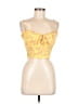 Love Tree Floral Yellow Sleeveless Blouse Size M - photo 1