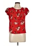 Haute Monde Red Short Sleeve Blouse Size L - photo 1