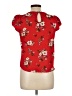 Haute Monde Red Short Sleeve Blouse Size L - photo 2