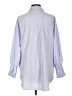 Unbranded 100% Polyester Stripes Blue 3/4 Sleeve Blouse Size L - photo 2