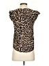 J.Crew 100% Silk Animal Print Brown Sleeveless Silk Top Size 00 - photo 2