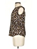 J.Crew 100% Silk Animal Print Brown Sleeveless Silk Top Size 00 - photo 5