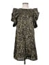 THML 100% Polyester Animal Print Green Casual Dress Size S - photo 1