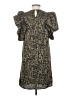 THML 100% Polyester Animal Print Green Casual Dress Size S - photo 2