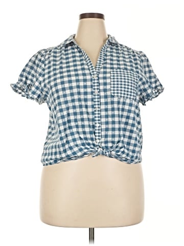 LC Lauren Conrad Short Sleeve Blouse (view 1)