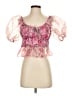J by Joie 100% Polyester Pink Short Sleeve Blouse Size S - photo 1