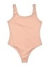 Unbranded Solid Tan One Piece Swimsuit Size L - photo 2