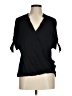 Ella Moss 100% Rayon Black Short Sleeve Blouse Size M - photo 1