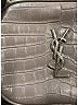 Saint Laurent Gray Embossed Leather Lou Camera Bag One size - photo 11