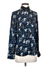 J.Crew Collection Floral Blue Long Sleeve Silk Top Size 4 - photo 1