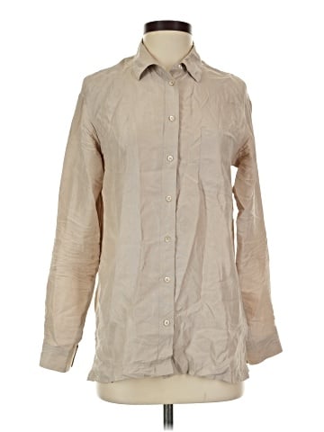 Poetry Long Sleeve Silk Top (view 1)