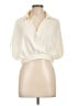 Double Zero 100% Polyester Ivory Short Sleeve Turtleneck Size L - photo 1