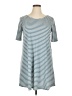 Gilli Stripes Teal Casual Dress Size 1X - photo 1