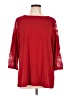 Susan Graver Red 3/4 Sleeve Top Size L - photo 1