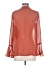 I.N. Studio 100% Polyester Orange Long Sleeve Blouse Size S - photo 2