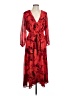 Bebe 100% Polyester Red Casual Dress Size L - photo 1