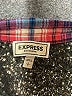 Express 100% Polyester Plaid Red Long Sleeve Blouse Size S - photo 7