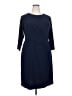 Eliza J Solid Blue Casual Dress Size 18 - photo 1