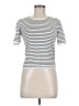 Things Between 100% Viscose Stripes Ivory Short Sleeve Turtleneck Size M - photo 1