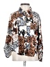 Moon Orchid 100% Polyester Animal Print Brown Long Sleeve Blouse Size XS - photo 1