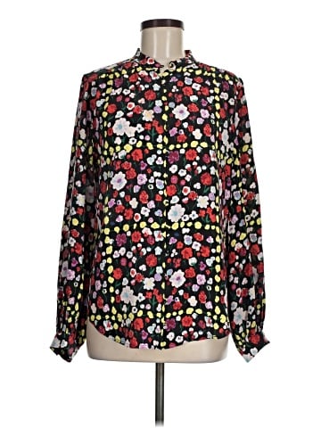 Equipment Long Sleeve Silk Top (view 1)
