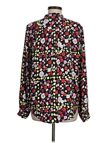Equipment Long Sleeve Silk Top (view 2)