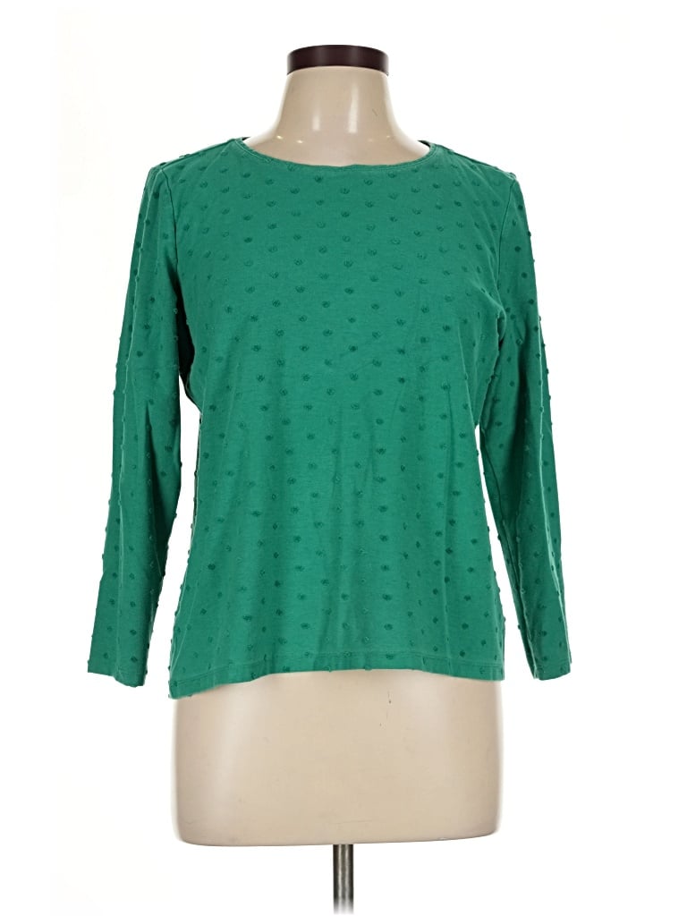 Pre-owned Talbots 3/4 Sleeve T-shirt In Green