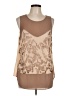 Bellatrix 100% Polyester Tan Sleeveless Blouse Size L - photo 1