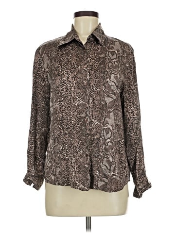 Clio Long Sleeve Silk Top (view 1)