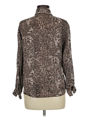 Clio Long Sleeve Silk Top (view 2)