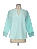Vineyard Vines Performance Teal 3/4 Sleeve Blouse Size L - photo 1