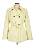 Calvin Klein 100% Polyester Yellow Trenchcoat Size 10 - photo 1