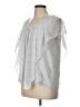 Rafaella Silver Short Sleeve Blouse Size L - photo 1