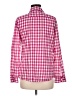 Gap Checkered-gingham Pink Long Sleeve Button-Down Shirt Size M - photo 2