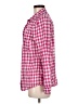 Gap Checkered-gingham Pink Long Sleeve Button-Down Shirt Size M - photo 5