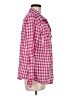 Gap Checkered-gingham Pink Long Sleeve Button-Down Shirt Size M - photo 4