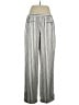 Theory 100% Silk Stripes Silver Silk Pants Size 16 - photo 2