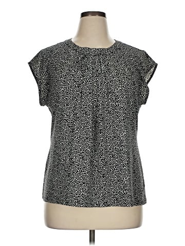 Karl Lagerfeld Paris Short Sleeve Blouse (view 1)