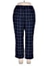 Jessica London 100% Polyester Plaid Blue Casual Pants Size 16 - photo 1