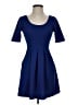 Lush Solid Blue Casual Dress Size S - photo 1