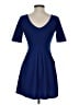 Lush Solid Blue Casual Dress Size S - photo 2
