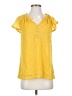 Daniel Rainn 100% Polyester Yellow Short Sleeve Blouse Size 8 - photo 1
