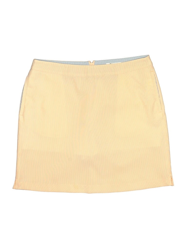 Pre-owned Greg Norman Formal Skirt In Yellow