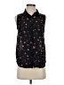 Elle 100% Polyester Floral Black Sleeveless Blouse Size XS - photo 1